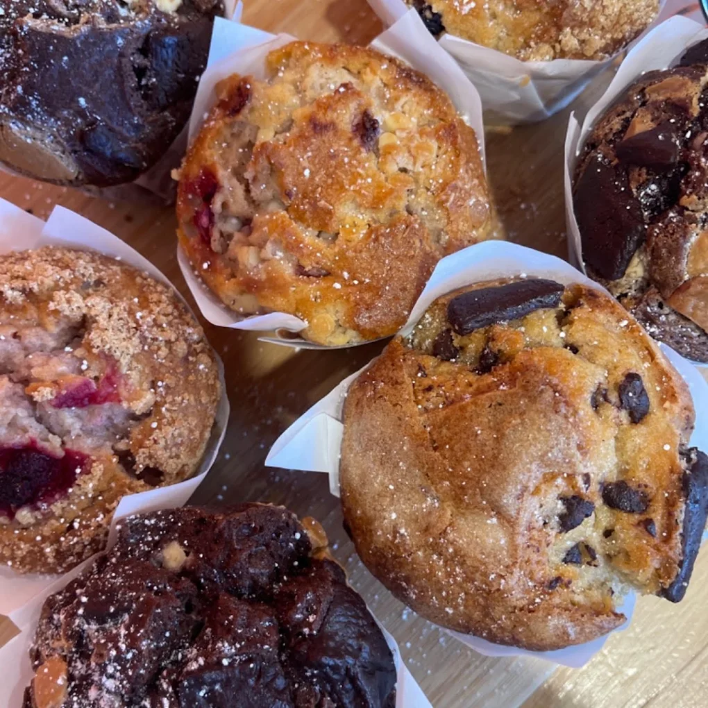 Fresh assorted muffins